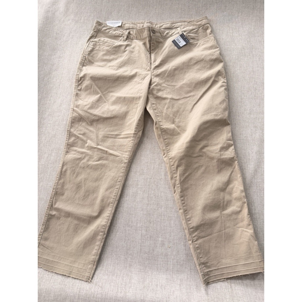 Eddie Bauer Crop Pants Women's 16 Legend Wash Release Hem Straight Leg Casual